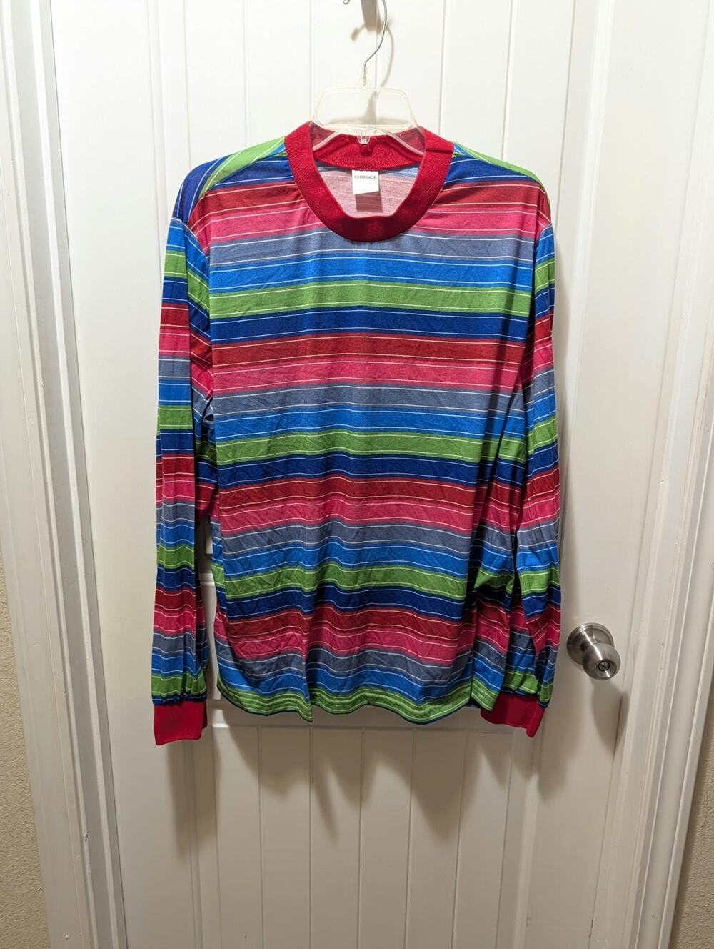 Adult Chucky Long Sleeve Shirt Halloween Costume Cosplay Unisex Size L/XL